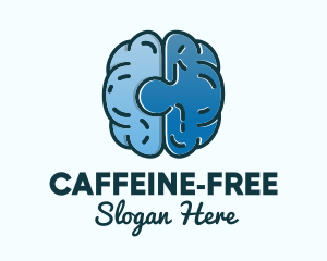 Blue Brain Puzzle logo design