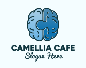 Blue Brain Puzzle logo design