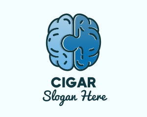 Blue Brain Puzzle logo design