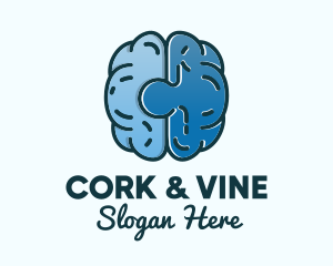 Blue Brain Puzzle logo design