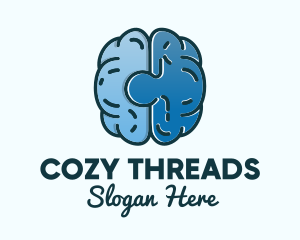 Blue Brain Puzzle logo design