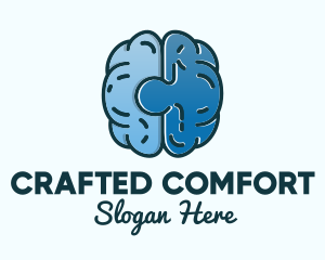 Blue Brain Puzzle logo design