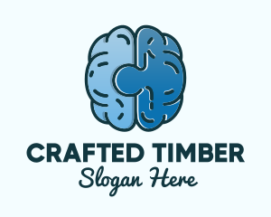 Blue Brain Puzzle logo design