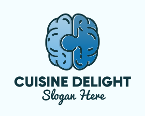 Blue Brain Puzzle logo design