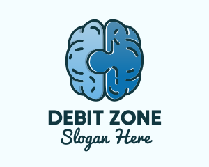 Blue Brain Puzzle logo design