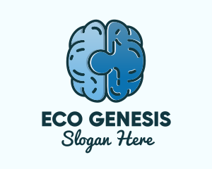 Blue Brain Puzzle logo design