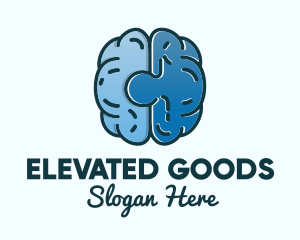 Blue Brain Puzzle logo design