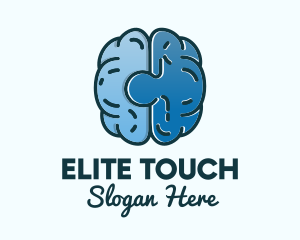 Blue Brain Puzzle logo design