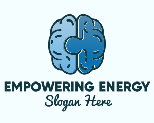 Blue Brain Puzzle logo design