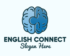 Blue Brain Puzzle logo design