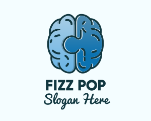 Blue Brain Puzzle logo design