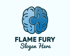 Blue Brain Puzzle logo design