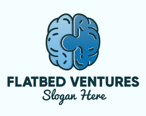 Blue Brain Puzzle logo design