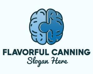 Blue Brain Puzzle logo design