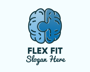 Blue Brain Puzzle logo design