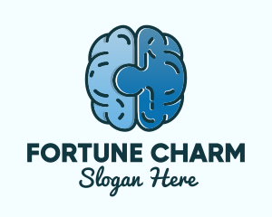 Blue Brain Puzzle logo design