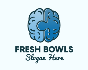 Blue Brain Puzzle logo design