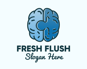 Blue Brain Puzzle logo design