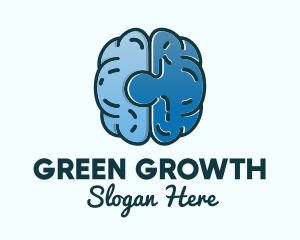 Blue Brain Puzzle logo design