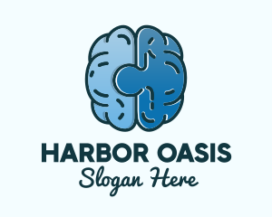 Blue Brain Puzzle logo design