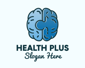 Blue Brain Puzzle logo design