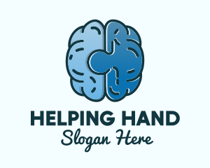 Blue Brain Puzzle logo design