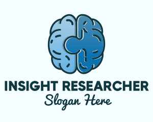 Blue Brain Puzzle logo design