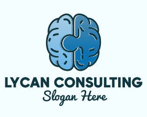 Blue Brain Puzzle logo design