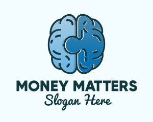 Blue Brain Puzzle logo design