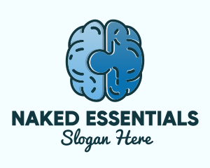 Blue Brain Puzzle logo design