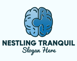 Blue Brain Puzzle logo design