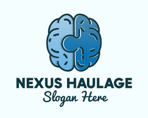 Blue Brain Puzzle logo design