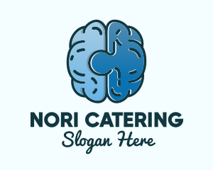 Blue Brain Puzzle logo design