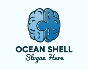 Blue Brain Puzzle logo design