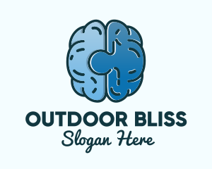 Blue Brain Puzzle logo design