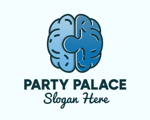 Blue Brain Puzzle logo design