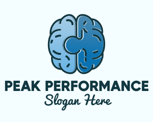 Blue Brain Puzzle logo design