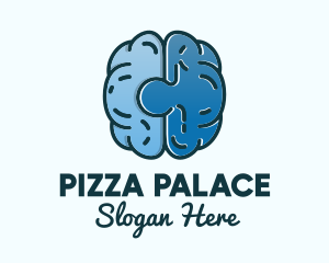 Blue Brain Puzzle logo design