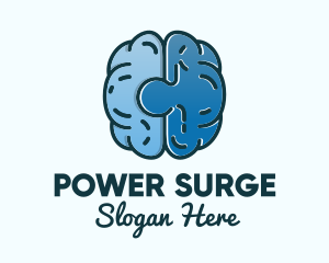 Blue Brain Puzzle logo design