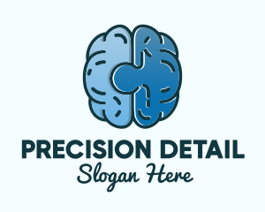 Blue Brain Puzzle logo design