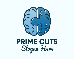 Blue Brain Puzzle logo design