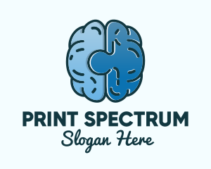 Blue Brain Puzzle logo design