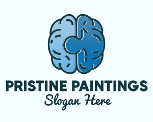 Blue Brain Puzzle logo design