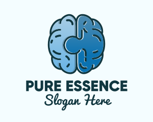 Blue Brain Puzzle logo design