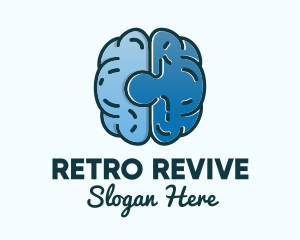 Blue Brain Puzzle logo design