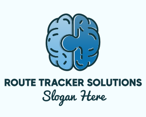 Blue Brain Puzzle logo design