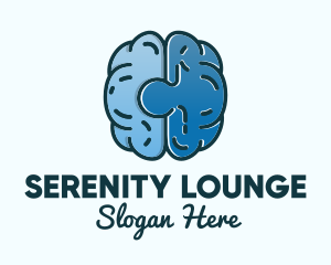 Blue Brain Puzzle logo design