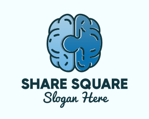 Blue Brain Puzzle logo design