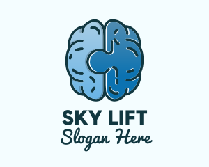 Blue Brain Puzzle logo design