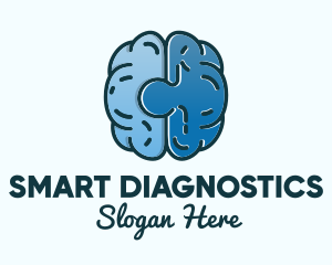 Blue Brain Puzzle logo design